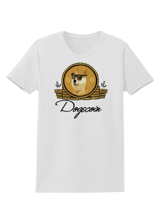 Doge Coins Womens T-Shirt-Womens T-Shirt-TooLoud-White-X-Small-Davson Sales