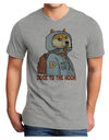 Doge to the Moon Adult V-Neck T-shirt-Mens T-Shirt-TooLoud-HeatherGray-Small-Davson Sales
