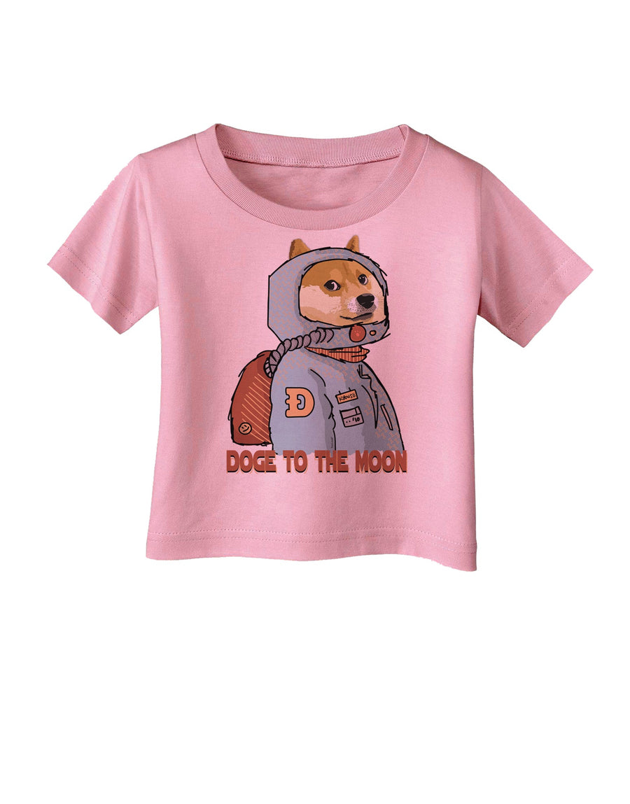 Doge to the Moon Infant T-Shirt White 18Months Tooloud