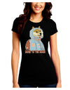 Doge to the Moon Juniors Petite T-Shirt-Womens T-Shirt-TooLoud-Black-Juniors Fitted Small-Davson Sales