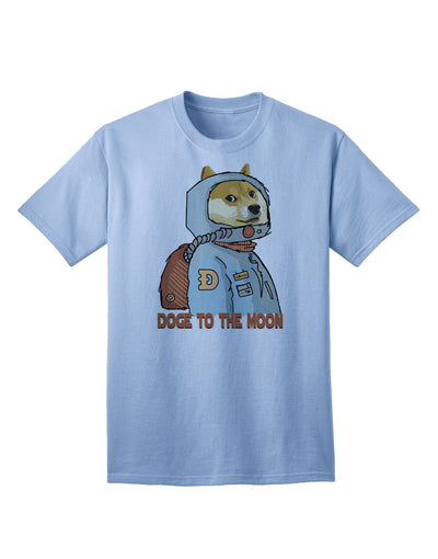Doge to the Moon Premium Adult T-Shirt-Mens T-shirts-TooLoud-Light-Blue-Small-Davson Sales