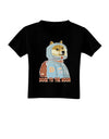 Doge to the Moon Dark Toddler T-Shirt Dark Black 4T Tooloud