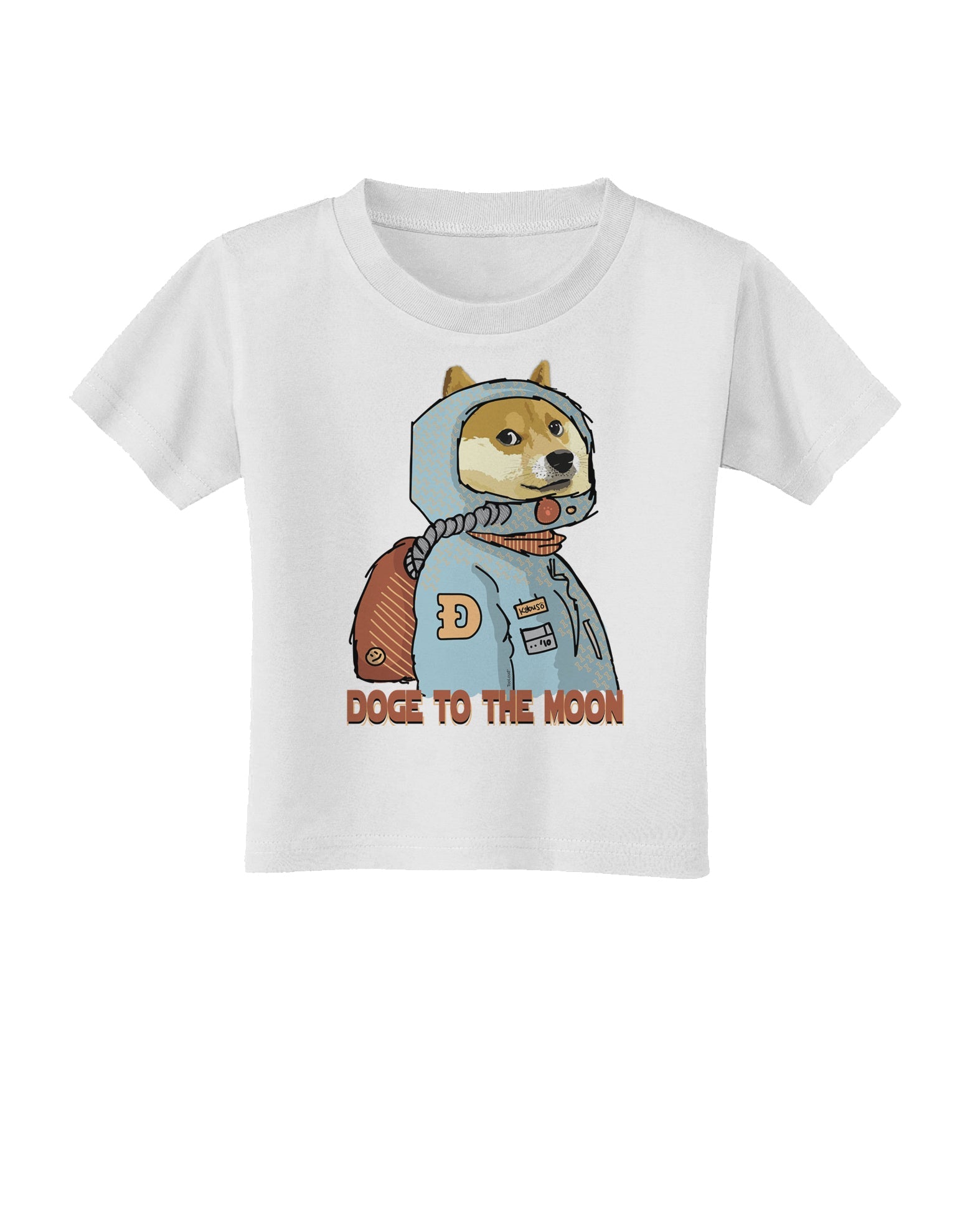 Doge to the Moon Toddler T-Shirt-Toddler T-shirt-TooLoud-White-2T-Davson Sales