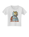 Doge to the Moon Toddler T-Shirt White 4T Tooloud