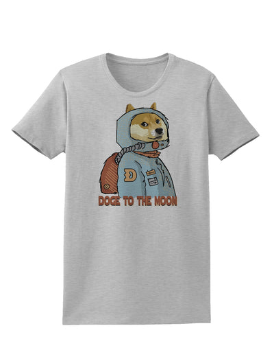 Doge to the Moon Womens T-Shirt AshGray 4XL Tooloud