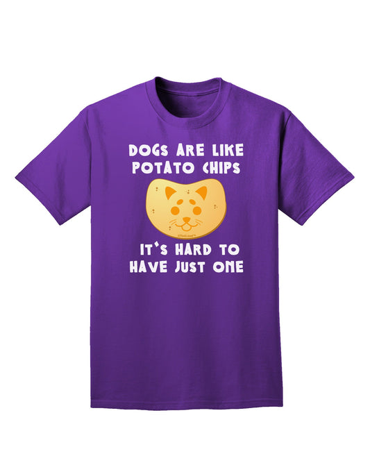 Dogs Are Like Potato Chips Adult Dark T-Shirt-Mens T-Shirt-TooLoud-Purple-Small-Davson Sales