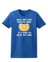 Dogs Are Like Potato Chips Womens Dark T-Shirt-TooLoud-Royal-Blue-X-Small-Davson Sales