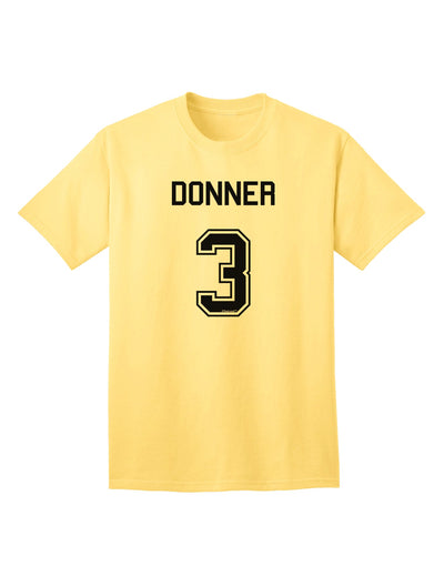 Donner 3 Adult T-Shirt - Premium Reindeer Jersey-Mens T-shirts-TooLoud-Yellow-Small-Davson Sales