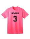 Donner 3 Adult T-Shirt - Premium Reindeer Jersey-Mens T-shirts-TooLoud-Neon-Pink-Small-Davson Sales