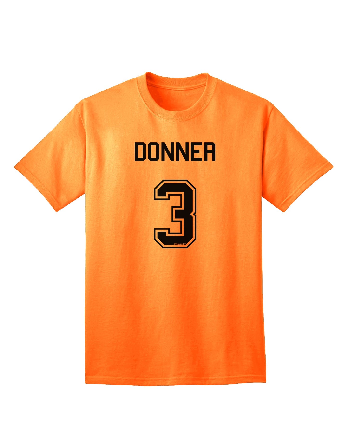 Donner 3 Adult T-Shirt - Premium Reindeer Jersey-Mens T-shirts-TooLoud-Neon-Orange-Small-Davson Sales