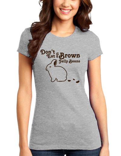 Dont Eat Brown Jellybeans Womens Juniors T-Shirt-Womens Juniors T-Shirt-TooLoud-Heather-Gray-Small-Davson Sales