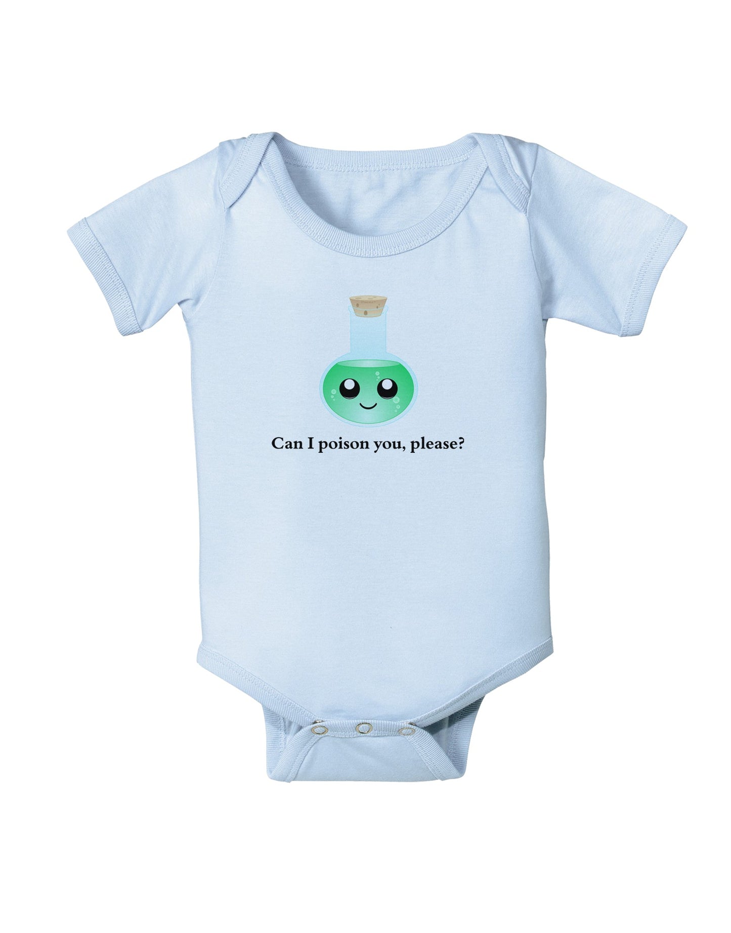 Don't Make Me Poison You Baby Romper Bodysuit-Baby Romper-TooLoud-Light-Blue-06-Months-Davson Sales