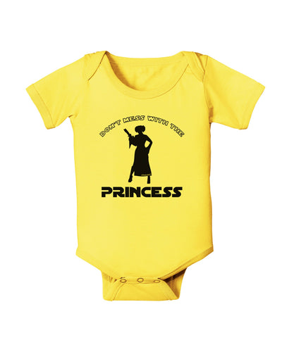Don't Mess With The Princess Baby Romper Bodysuit-Baby Romper-TooLoud-Yellow-06-Months-Davson Sales