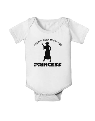 Don't Mess With The Princess Baby Romper Bodysuit-Baby Romper-TooLoud-White-06-Months-Davson Sales