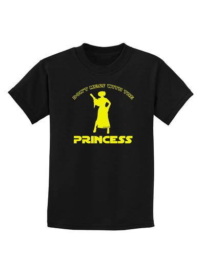 Don't Mess With The Princess Childrens Dark T-Shirt-Childrens T-Shirt-TooLoud-Black-X-Small-Davson Sales