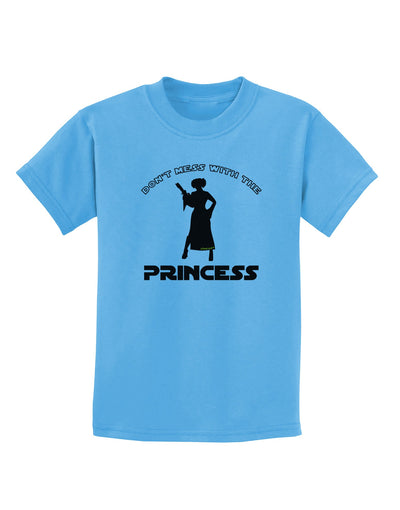 Don't Mess With The Princess Childrens T-Shirt-Childrens T-Shirt-TooLoud-Aquatic-Blue-X-Small-Davson Sales