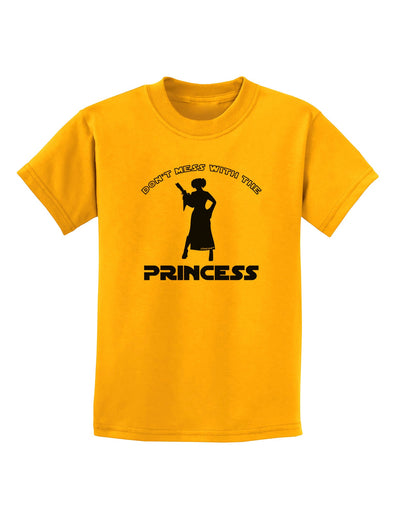 Don't Mess With The Princess Childrens T-Shirt-Childrens T-Shirt-TooLoud-Gold-X-Small-Davson Sales