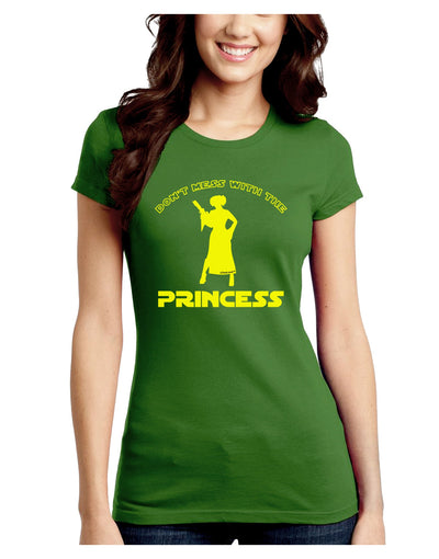 Don't Mess With The Princess Juniors Petite Crew Dark T-Shirt-T-Shirts Juniors Tops-TooLoud-Kiwi-Green-Juniors Fitted Small-Davson Sales