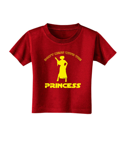 Don't Mess With The Princess Toddler T-Shirt Dark-Toddler T-Shirt-TooLoud-Red-2T-Davson Sales