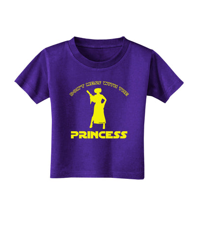 Don't Mess With The Princess Toddler T-Shirt Dark-Toddler T-Shirt-TooLoud-Purple-2T-Davson Sales
