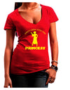 Don't Mess With The Princess Womens V-Neck Dark T-Shirt-Womens V-Neck T-Shirts-TooLoud-Red-Juniors Fitted Small-Davson Sales
