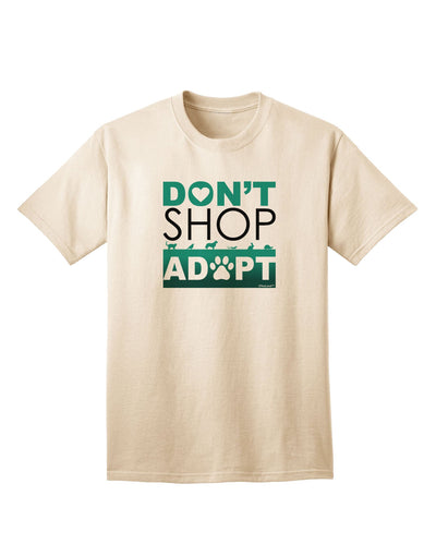 Don't Shop Adopt Adult T-Shirt-unisex t-shirt-TooLoud-Natural-Small-Davson Sales