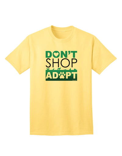 Don't Shop Adopt Adult T-Shirt-unisex t-shirt-TooLoud-Yellow-Small-Davson Sales