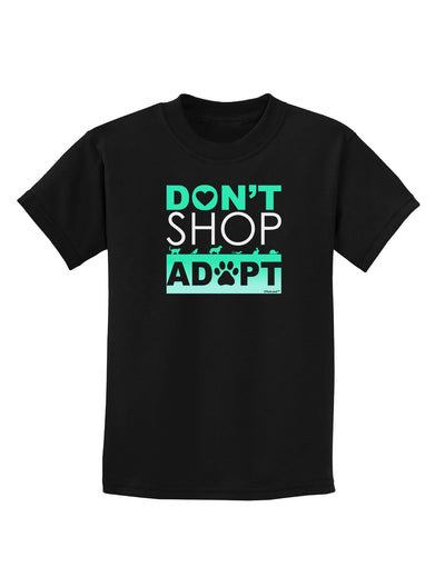 Don't Shop Adopt Childrens Dark T-Shirt-Childrens T-Shirt-TooLoud-Black-X-Small-Davson Sales