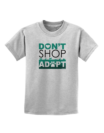 Don't Shop Adopt Childrens T-Shirt-Childrens T-Shirt-TooLoud-AshGray-X-Small-Davson Sales