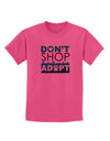 Don't Shop Adopt Childrens T-Shirt-Childrens T-Shirt-TooLoud-Sangria-X-Small-Davson Sales