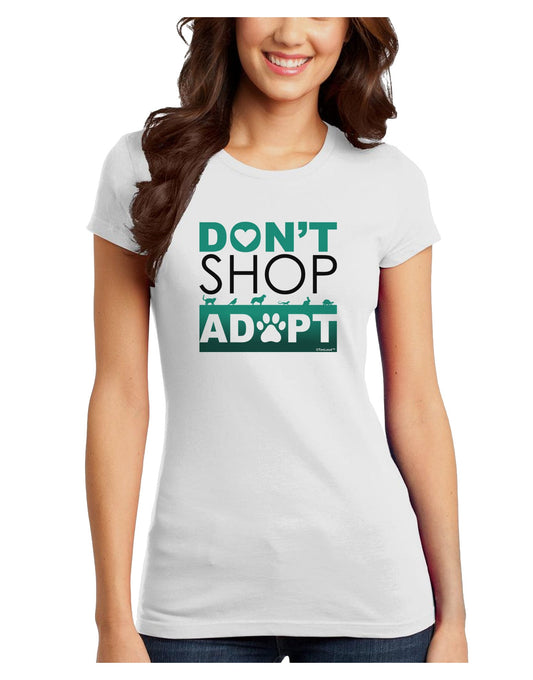 Don't Shop Adopt Juniors Petite T-Shirt-T-Shirts Juniors Tops-TooLoud-White-Juniors Fitted X-Small-Davson Sales