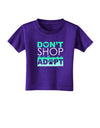 Don't Shop Adopt Toddler T-Shirt Dark-Toddler T-Shirt-TooLoud-Purple-2T-Davson Sales