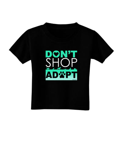 Don't Shop Adopt Toddler T-Shirt Dark-Toddler T-Shirt-TooLoud-Black-2T-Davson Sales