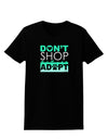 Don't Shop Adopt Womens Dark T-Shirt-TooLoud-Black-X-Small-Davson Sales