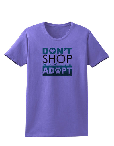 Don't Shop Adopt Womens T-Shirt-Womens T-Shirt-TooLoud-Violet-X-Small-Davson Sales