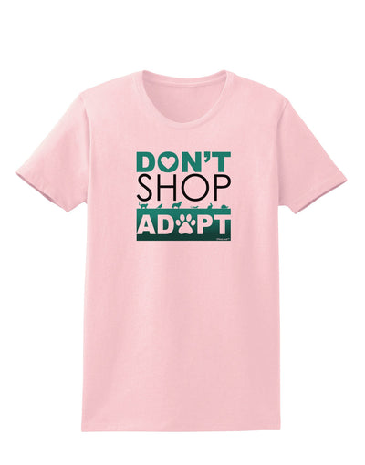 Don't Shop Adopt Womens T-Shirt-Womens T-Shirt-TooLoud-PalePink-X-Small-Davson Sales