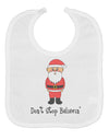 Don't Stop Believin' Santa Christmas Baby Bib