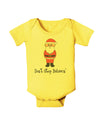 Don't Stop Believin' Santa Christmas Baby Romper Bodysuit-Baby Romper-TooLoud-Yellow-06-Months-Davson Sales