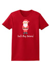Don't Stop Believin' Santa Christmas Womens Dark T-Shirt-TooLoud-Red-X-Small-Davson Sales