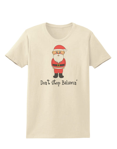 Don't Stop Believin' Santa Christmas Womens T-Shirt-Womens T-Shirt-TooLoud-Natural-X-Small-Davson Sales
