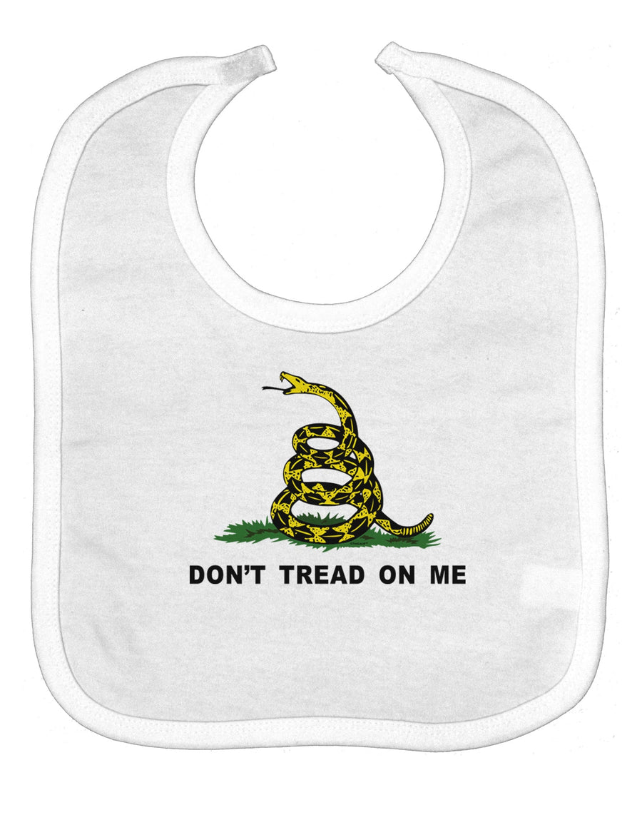 Don't Tread On Me Gadsden Flag Rattlesnake Baby Bib