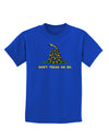 Don't Tread On Me Gadsden Flag Rattlesnake Childrens Dark T-Shirt-Childrens T-Shirt-TooLoud-Royal-Blue-X-Small-Davson Sales