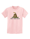 Don't Tread On Me Gadsden Flag Rattlesnake Childrens T-Shirt-Childrens T-Shirt-TooLoud-PalePink-X-Small-Davson Sales