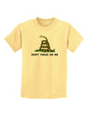 Don't Tread On Me Gadsden Flag Rattlesnake Childrens T-Shirt-Childrens T-Shirt-TooLoud-Daffodil-Yellow-X-Small-Davson Sales