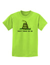 Don't Tread On Me Gadsden Flag Rattlesnake Childrens T-Shirt-Childrens T-Shirt-TooLoud-Lime-Green-X-Small-Davson Sales