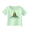 Don't Tread On Me Gadsden Flag Rattlesnake Infant T-Shirt-Infant T-Shirt-TooLoud-Light-Green-06-Months-Davson Sales