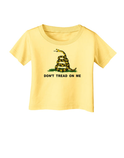 Don't Tread On Me Gadsden Flag Rattlesnake Infant T-Shirt-Infant T-Shirt-TooLoud-Daffodil-Yellow-06-Months-Davson Sales