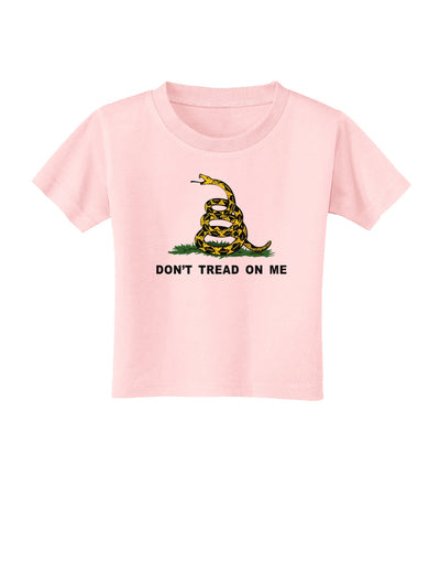 Don't Tread On Me Gadsden Flag Rattlesnake Toddler T-Shirt-Toddler T-Shirt-TooLoud-Light-Pink-2T-Davson Sales