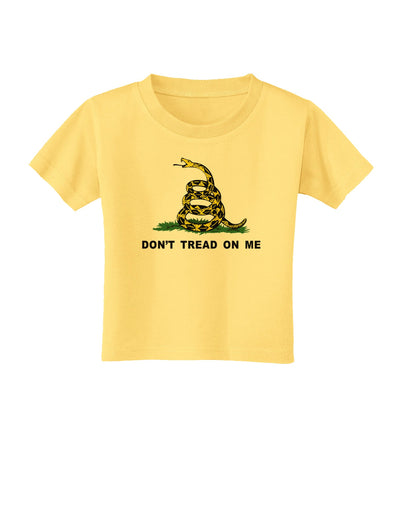 Don't Tread On Me Gadsden Flag Rattlesnake Toddler T-Shirt-Toddler T-Shirt-TooLoud-Daffodil-Yellow-2T-Davson Sales