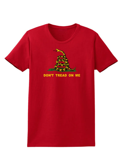 Don't Tread On Me Gadsden Flag Rattlesnake Womens Dark T-Shirt-Womens T-Shirt-TooLoud-Red-X-Small-Davson Sales